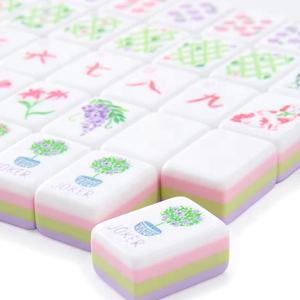 Juego de Mahjong americano de lujo personalizado, azulejos de melamina de 4 capas, MOQ bajo y muestra disponible en color rosa - Product Image 6