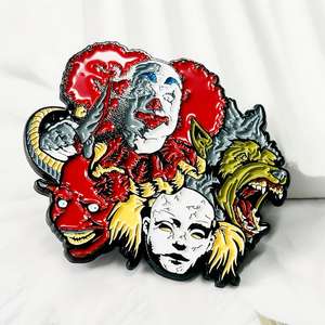 Épingles à revers en métal émaillé doux de haute qualité, thème Halloween, dessin animé, pour vêtements, sacs, badge décoratif, série Terror - Product Image 2