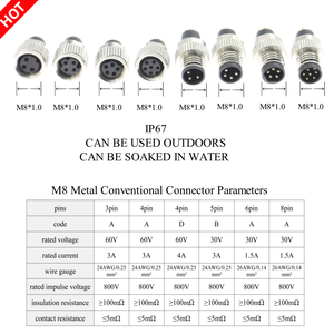 Mã 3 4 5 <span class=keywords><strong>8</strong></span> 12 17 <span class=keywords><strong>Pin</strong></span> <span class=keywords><strong>M12</strong></span> cắm ổ cắm gắn chặt phía trước phía sau khóa Brass liên hệ với 2A DIN Bảng điều khiển gắn kết kết kết nối cho điện hàng không vũ trụ - Product Image 3