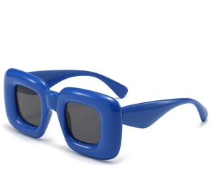 Gafas de Sol Cuadradas Divertidas y Lindas para Mujer, Estilo Moderno, Personalizadas, Inflables, con Protección UV400, para Fotos Urbanas - Product Image 1