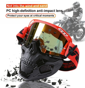 Nouveau 2026 LA Vente en gros Masque de protection pour moto avec lunettes, Masque facial pour moto, Lunettes de motocross coupe-vent, Protection pour casque de course - Product Image 4