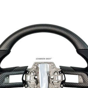 Volant en fibre de carbone noir mat de qualité supérieure, nouvelle collection, vente chaude usine, pièce de mise à niveau personnalisée pour Ford Mustang 2015-2023 - Product Image 2