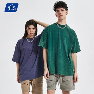 Yls camiseta de algodão de alta qualidade, manga curta, roupa urbana, design personalizado, hip hop, vintage, lavado, plus size, masculina