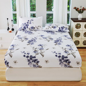 AOYATEX Nouvelle <span class=keywords><strong>Housse</strong></span> de Matelas en Polyester Style Américain, <span class=keywords><strong>Drap</strong></span> <span class=keywords><strong>Housse</strong></span> Imprimé Fleurs et Plantes - Product Image 6