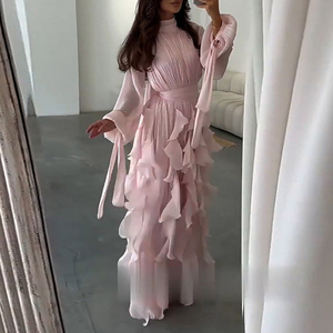 Nuevo Vestido de Moda para Mujer con Elegancia y Estilo, Diseño con Volantes y Efecto Adelgazante - Product Image 3