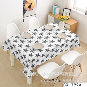 Nappe Imperméable et Anti-Taches à Motif Géométrique en Polyester, Moderne, pour Usage Domestique, Imprimée, Tissée, Gris et Blanc - Product Image 4