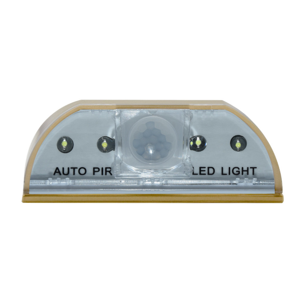 Lámpara De Luz De Ojo De Cerradura LENMO Con Batería, Sensor De Movimiento PIR Inalámbrico, Detector De Movimiento Automático Para Puerta Con 4 Bombillas LED, Lámpara De Toque, Luz Nocturna LED Para