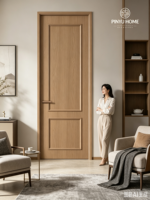 Pintu Kayu Modern Murah Grosir, Pintu Cetak Sederhana untuk Penggunaan Hunian, Pintu Interior Cetak Biaya Rendah Tanpa Cat untuk Ruang Tamu