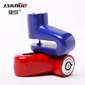 Candado de disco Jakroo para scooter, antirrobo de metal, azul y rojo, JK 303, actualización de reequipamiento - Product Image 1