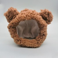 Chapeau en polaire pour chat mignon en forme d'ours, couvre-chef chaud pour chaton, chiot, accessoires pour chat pour l'été, l'hiver, le printemps