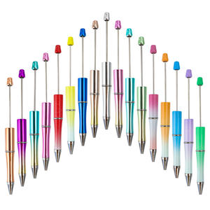 Großhandel DIY-Perlen Schule Büro Schreiben Kugelschreiber Kunststoff-Gläser individualisierbare Perlen-Stifte - Product Image 4