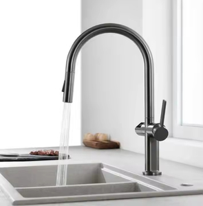 Xếp hạng hàng đầu kéo xuống vòi bếp vật liệu thép không gỉ vòi điều khiển duy nhất với ống linh hoạt - Product Image 6