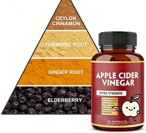 Capsules de vinaigre de cidre de pomme OEM pour la détoxification et la purification, améliorent l'immunité - Compléments alimentaires à base de plantes pour femmes et hommes, 60 unités - Product Image 5