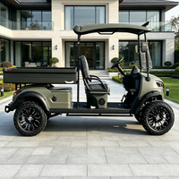 Voiture de golf électrique tout-terrain Rainbow 72V certifiée CE, freins à disque, 2 places personnalisées avec benne arrière hydraulique, autonomie 70-90 km