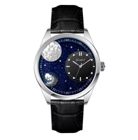 Grande montre mécanique Limunous Starry Planet SKY Moon Earth Montre unique automatique pour hommes Fabricants