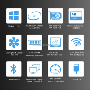 12TH i9 12900H 14Core Computadora de juegos de alto rendimiento PCS a bordo RTX4060 RTX4050 6G <span class=keywords><strong>GPU</strong></span> Tarjetas gráficas discretas Juego de escritorio 3D - Product Image 3