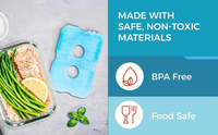 HANERSHI HES-120 Mini glacière réutilisable en HDPE et gel polymère avec fonction de compresse froide pour sac à lunch