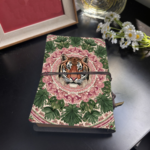 Vintage A6 Notebook fatto a mano cravatta 160 pagine regalo perfetto per le vendite Marketing conferenze ospiti con fiori di <span class=keywords><strong>tigre</strong></span> Lea - Product Image 3