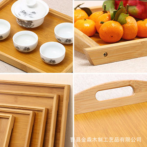 Bamboo <b>tea</b> <b>tray</b>, bamboo pallet, wooden logo rectangular bamboo <b>tea</b> <b>tray</b>, fruit cup <b>tray</b> wholesale, Nordic solid wood - Product Image 2