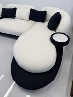 Canapé d'angle modulable Pebble 2026, nouveau modèle, style minimaliste italien, irrégulier, pour la maison, vente en gros usine
