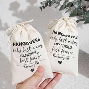 Reusable Small Organic Cotton Muslin Drawstring Gift Hangover Kit Storage <b>Bag</b> Custom Printed Logo Muslin <b>Dust</b> Pouch <b>Bags</b> - Product Image 1