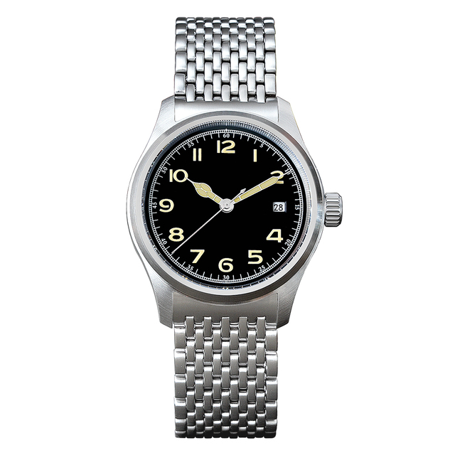 OEM Custom 38mm Men's Automatic Mechanical Watch with Minimalist Style Dial Calendar Luminous Waterproof Feature Diver Display