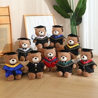 Ours en peluche de 30 cm pour la remise des diplômes, en stock, 8 couleurs, cadeau pour les diplômés, vente en gros aux États-Unis