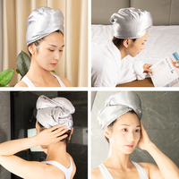 Serviette de séchage pour cheveux personnalisée à double couche 100% soie de mûrier et microfibre, bonnet en soie pour sécher les cheveux