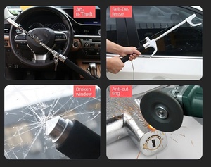 Verrou de <span class=keywords><strong>volant</strong></span> à double crochet haute sécurité, dispositif antivol rétractable et réglable universel pour <span class=keywords><strong>voiture</strong></span>, camion, SUV, véhicule - Product Image 4