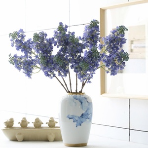 Flor de Lila Artificial Estética Mejorada, Impresa en 3D, con Cinta de Goma y Pétalos en Capas de Doble Ramificación para <span class=keywords><strong>Fondo</strong></span> de Boda de Lujo - Product Image 2