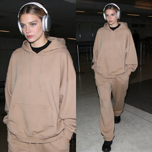 Sudadera Oversize Lisa de Algodón Grueso con Hombros Caídos para Hombre y Mujer, Estilo Urbano, con Capucha, Personalizable con Logotipo - Product Image 2