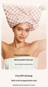 Set <span class=keywords><strong>de</strong></span> Cuidado Capilar para Mujer, Gorro <span class=keywords><strong>de</strong></span> Ducha Lavable Grande con Banda Elástica para Cabello Largo + Rizador + Accesorios para el Cabello - Product Image 4