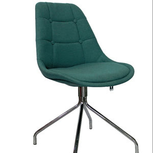 Chaise pivotante de qualité hôtelière moderne et écologique avec pieds chromés, tissu en laine pour la maison, le bureau, la salle à manger, le salon, l'appartement - Product Image 4