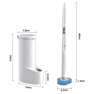 Sistema di Pulizia Bagno Multiuso con Manico Lungo, <span class=keywords><strong>Set</strong></span> Spazzola per <span class=keywords><strong>WC</strong></span> Usa e Getta con Ricariche di Spugne Monouso - Product Image 6