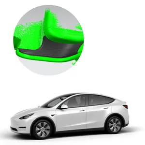 Phụ kiện nội thất xe bên ngoài cửa sill scuff tấm ngưỡng tấm sticker Bìa Trims cho Tesla mô hình y 2021