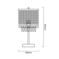 Lampe en verre cristal de luxe 110-120V LED avec perles acryliques, éclairage personnalisé, lumière d'ambiance pour chambre à coucher, lampe de nuit, lampe de salon
