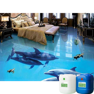 3D hình nền bức tranh tường <span class=keywords><strong>Epoxy</strong></span> nhựa nước dựa trên dính sàn Craft đóng gói B nước cơ sở rắn sàn 3D sơn lớp phủ chế biến gỗ - Product Image 2