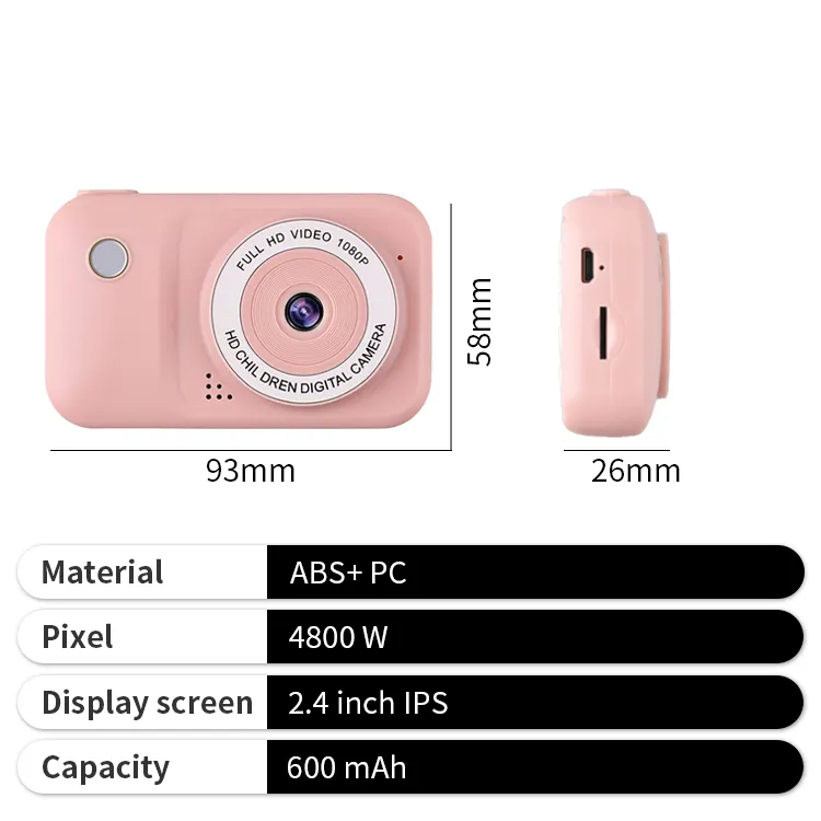 2024 โปรโมชั่น Y2 เด็กกล้องดิจิตอลภาพวิดีโอ SLR แบบพกพามินิเด็กกล้องสําหรับธุรกิจ