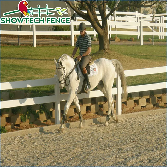 Lamelle durevoli del recinto dell'azienda agricola di plastica del pvc di 2 rotaie/recinzione del cavallo