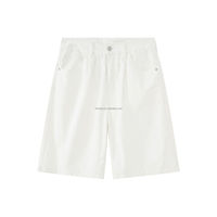Shorts en jean vintage personnalisés avec logo OEM, broderie de haute qualité, coupe droite, style Y2K streetwear, respirant, fermeture éclair.
