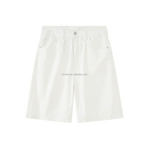 กางเกงยีนส์ขาสั้นเดนิมวินเทจปักโลโก้ตามสั่ง OEM คุณภาพสูง ทรงหลวม สไตล์ Y2K สตรีทแวร์ ระบายอากาศได้ดี สำหรับผู้ชาย - Product Image 4