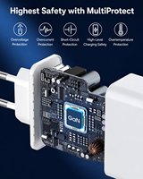Cargador USB C HYTO de 65W GaN, Cargador Múltiple de 6 Puertos, Cargador USB-C Macho, Adaptador de Corriente PD 3.0, Fuente de Alimentación USB para iPhone 18 17