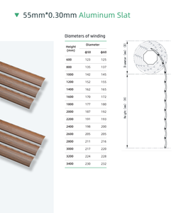Lame <span class=keywords><strong>in</strong></span> <span class=keywords><strong>Alluminio</strong></span> Isolate da 55mm con Schiuma PU per Tapparelle Avvolgibili - Product Image 5
