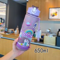Bouteilles d'eau en plastique avec paille pour enfants Nouveau design sans BPA mignon créatif fantaisie dessin animé pour enfants école maison camping