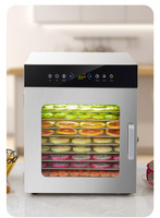 BanMo 10 Trays Roestvrijstalen Voedseldroger Machine Digitale Touch Control 400W 220V/110V Fruitdroger 24H Timer 30-90C