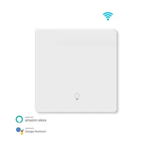 Interruptor de parede inteligente tipo 86, botão de parede, funciona com Tuya Smart App, interruptor Wi-Fi para casa inteligente, UE Reino Unido Smart 1 Gang