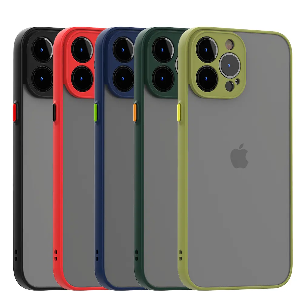 Shockproof Smoke Matte Phone Cover For Iphone XR XS 11 13 Mini 12 Pro Max Armor Clear Matte Phone Case Accessories Fundas Coques