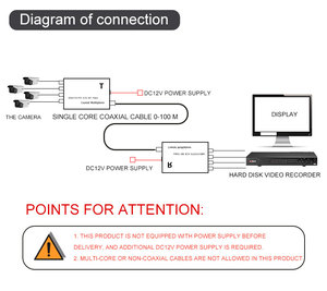 4 kênh HD-CVI/TVI/AHD đồng trục 1080p <span class=keywords><strong>Video</strong></span> quadruplex <span class=keywords><strong>multiplexer</strong></span> trên cáp đồng trục DC12V 1A <span class=keywords><strong>Video</strong></span> Balun 100 mét - Product Image 4