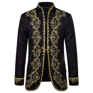 Robe <span class=keywords><strong>de</strong></span> mariée brodée <span class=keywords><strong>or</strong></span> <span class=keywords><strong>de</strong></span> style britannique pour homme Robes <span class=keywords><strong>de</strong></span> mariage col montant <span class=keywords><strong>de</strong></span> luxe vintage - Product Image 6