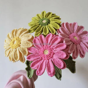 Flor de Crisantemo Africana Hecha a Mano, Tejida a Crochet, de Algodón/Lana Artificial, para Graduación, <span class=keywords><strong>Día</strong></span> <span class=keywords><strong>del</strong></span> <span class=keywords><strong>Padre</strong></span>, <span class=keywords><strong>Día</strong></span> de la Madre, Navidad - Product Image 3